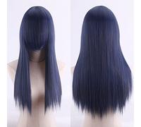 cosplay anime wig high temperature silk rose net colorful 60CM thickening long straight hair color:ZF60-6 thickening