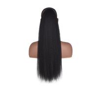 Cosplay Capelli 65 cm/25.6 ''Estensione della parrucca da donna diritta Estensioni dei capelli neri ondulati lunghi della coda di cavallo Sintetici in posticci di coda di cavallo Capelli Finti