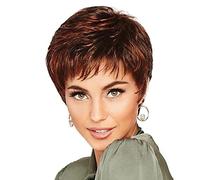 Cosplay Capelli Parrucca corta da donna Parrucche sostitutive per capelli marrone scuro perfette per le feste di tutti i giorni da indossare ogni giorno o per le feste Capelli Finti