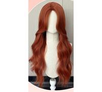 Cosplay Capelli Parrucche arancioni ondulate lunghe ricce 68 cm/26.7'' per le donne Parrucca cosplay di Halloween per feste sintetiche naturali con parte centrale parte quotidiana Capelli Finti