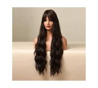 Cosplay Capelli Parrucche ondulate lunghe da 28 "/70 cm per le donne Parrucche ricce ondulate parte centrale Parrucche bionde Ombre Parrucca sintetica ondulata lunga Capelli Finti