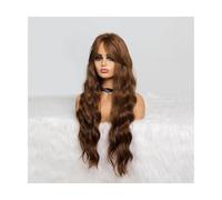 Cosplay Capelli Parrucche ondulate lunghe da 28 "/70 cm per le donne Parrucche ricce ondulate parte centrale Parrucche bionde Ombre Parrucca sintetica ondulata lunga Capelli Finti