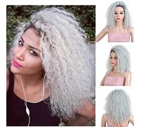Cosplay di Halloween africano piccolo parrucca riccia lunga, 23" / a (Colore : A)