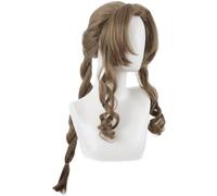 Cosplay Final Fantasy 7 Aerith Gainsborough wig anime party long curly wig