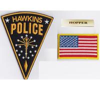 Cosplay Jim Hopper Polizia Hawkins Stranger Things Patch & Name Stemma Lotto