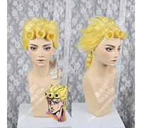 Cosplay Jojo'S Bizzarra Avventura Giorno Giovanna Parrucca d'oro Cosplay Capelli stile Halloween Giochi di ruolo Giogio