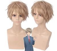 Cosplay Kiss Him Not Me Yusuke Igarashi Nozomu Nanashima Hayato Shinomiya Asuma Mutsumi Uomo Parrucche Parrucca corta gialla