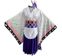 Cosplay Life Demone Kimetsu Café Cameriera Lolita Vestito Nuovo Anime Slayer Completo Kimono Costume (Shinobu, 3XL)