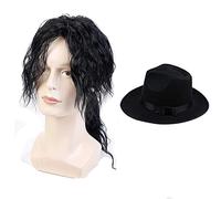 Cosplay M J Performance Accessorio Nero Capelli Parrucche e Cappello per Adulto
