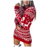 Cosplay Natalizio per Donne - Abito Natalizio in Velluto Maglione da Donna Natale Hoodie Abito da Festa Elegante Lussuoso Abito in Peluche Festa Cocktail Vestito