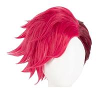 Cosplay Parrucca Breve Per Vi Anime Parrucca Rosa Rosso Costume Per Le Donne E Le Ragazze Resistente Al Calore Parrucche Sintetiche Con Cappuccio Parrucca