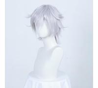 Cosplay Parrucca Per Gojo Satoru Breve Anime Argento A Strati Soffice Parrucche Con Frangia Halloween Festa Costume