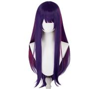 Cosplay Parrucca Per Oshi Hoshino Ai Viola Rosa Parrucca Con Coda Di Cavallo Per Le Ragazze Donne Lungo Dritto 2 Toni Parrucche Con Frangia Multicolore Halloween Costume Parrucca