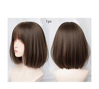 Cosplay Parrucche Capelli Corti Per Parrucca Con Testa Di Bobo Parrucca Diritta Corta Per Ragazza Coreana Può Parrucca Con Copricapo Completo Riparazione Del Viso Alla Moda Dolce E Carina Parrucca Quo