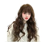 Cosplay Parrucche Parrucca A Onde Grandi Da Donna Parrucca Ciano Alla Moda Con Frangia Parrucca Dall'aspetto Naturale Ideale Per L'abbigliamento Cosplay Parrucca Quotidiana