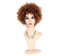 Cosplay Parrucche Parrucca Afro Riccia Con Frangetta Parrucche Ricci Crespi Corti Per Donne Nere Parrucca Afro Riccia Corta In Fibra Sintetica Parrucca Quotidiana