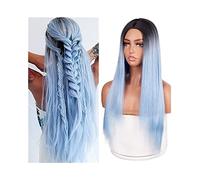 Cosplay Parrucche Parrucca Anteriore In Pizzo Capelli Lunghi Lisci Parrucca Ombre Parrucche Sintetiche Per Capelli In Fibra Resistente Al Calore Parrucca Quotidiana (Color : A, Size : 26in)