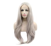 Cosplay Parrucche Parrucca Bianca Grigio Argento Da Donna, Parrucca Sintetica Per Capelli Ricci Lunghi E Ondulati Con Fibre Resistenti Al Calore Parrucca Quotidiana