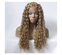Cosplay Parrucche Parrucca Bionda Lunga Per Donna, Bionda Mista Marrone, Parrucche Afro Per Donne Nere Parrucche Corte Ricci Crespi 24 Pollici Parrucca Quotidiana