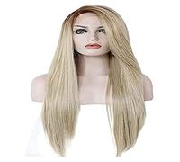 Cosplay Parrucche Parrucca Bionda Lunga Per La Parte Centrale Delle Donne, Parrucche Di Halloween Dritte Da 27 Pollici, Parrucche In Fibra Per La Sostituzione Dei Capelli Parrucca Quotidiana