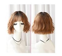 Cosplay Parrucche Parrucca Corta Per Capelli Ricci Con Frangetta Parrucche Ondulate Per Donna Parrucca Soffice E Naturale Da 12 Pollici Per L'uso Quotidiano Delle Feste Parrucca Quotidiana (Color : D