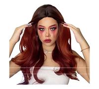 Cosplay Parrucche Parrucca Da Donna Parrucca Ondulata Lunga Sfumata Viola E Rossa Parrucca Di Sintesi Riccia Voluminosa Elastica Parrucca Quotidiana (Color : Rot, Size : 24in)