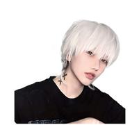 Cosplay Parrucche Parrucca Da Uomo Costume Cosplay Parrucche Morbide E Ondulate Parrucca Bianca Decorazione for Travestimenti In Capelli Sintetici Parrucca Quotidiana