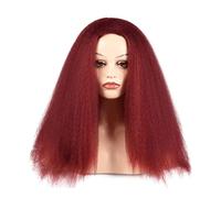 Cosplay Parrucche Parrucca Lunga Parrucche Afro Per Donne Nere Parrucca Per Capelli Naturali Parrucca Per Capelli Lisci Parrucca Sintetica Parrucca Quotidiana (Color : A, Size : 23in)