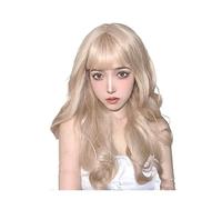 Cosplay Parrucche Parrucca Lunga Riccia Bionda Chiara Con Frangia Soffici Parrucche Ondulate Cospaly Per Donna Parrucca Quotidiana