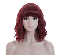Cosplay Parrucche Parrucca Morbida Air Bangs Parrucca Ondulata Parrucca Ondulata Riccia Da Donna Lunghezza Delle Spalle Simpatica Parrucca Di Ricambio Per Capelli Sintetici Elastici Parrucca Quotidian