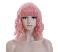 Cosplay Parrucche Parrucca Morbida Air Bangs Parrucca Ondulata Parrucca Ondulata Riccia Da Donna Lunghezza Delle Spalle Simpatica Parrucca Di Ricambio Per Capelli Sintetici Elastici Parrucca Quotidian