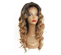 Cosplay Parrucche Parrucca Ondulata Lunga Parrucche Bionde Ombre Per Le Donne Parrucche Sintetiche Per Capelli Ricci Parte Centrale Fibra Resistente Al Calore Parrucca Quotidiana