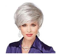 Cosplay Parrucche Parrucca Per Capelli Grigio Argento Parrucche Per Capelli Umani Corti Naturali Per Donna Parrucca Corta Per Uso Quotidiano Parrucca Quotidiana