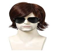 Cosplay Parrucche Parrucca sostitutiva dei capelli, parrucche parrucche, parrucca sintetica per capelli per uomo, parrucca ondulata pastello da 27 cm Parrucca Quotidiana