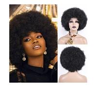 Cosplay Parrucche Parrucche Afro Anni '70 Per Donne Nere, Parrucca Afro Riccia Corta Soffice Rimbalzante Nera Parrucca Quotidiana