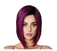 Cosplay Parrucche Parrucche Corte Per Donna, Parrucca Corta Viola Dritta Parrucche Sintetiche Parrucche Per Feste In Costume Resistenti Al Calore Parrucca Quotidiana