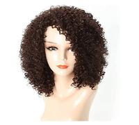Cosplay Parrucche Parrucche Corte Ricci Crespi , Parrucca Per Capelli Corti Marroni Da Donna Per Parrucche Afro Sintetiche Premium Marroni Da Donna Parrucca Quotidiana