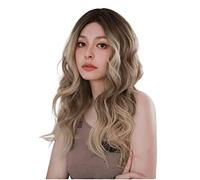 Cosplay Parrucche Parrucche Da Donna Parrucche Regolabili Per Capelli Ricci Ondulati A Metà Parte Parrucche Marroni Traspiranti Naturali Parrucca Quotidiana
