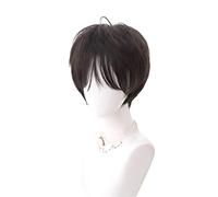 Cosplay Parrucche Parrucche Da Uomo Nero Marrone Mix Parrucca Corta Ondulata Naturale Frangia Parrucca Cosplay Capelli Sintetici Abbigliamento Quotidiano Parrucca Quotidiana