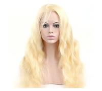Cosplay Parrucche Parrucche Frontali In Pizzo Biondo Con Onda Del Corpo Capelli Umani, Parrucca Anteriore In Pizzo Parrucca Ondulata Lunga Con Capelli Umani Ombre Parrucca Quotidiana