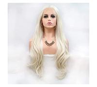 Cosplay Parrucche Parrucche Lunghe In Oro Bianco Per Donna, Parrucca Ombre Con Capelli Sintetici Naturali, Parrucca Sintetica Con Radici Sciolte Ondulate Parrucca Quotidiana