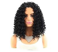 Cosplay Parrucche Parrucche Per Donne Nere Parrucche Afro Crespi Ricci Turbante In Fibra Sintetica Resistente Al Calore Parrucca Quotidiana