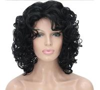 Cosplay Power Game Jon Snow Wig Men Curly Wig Short Black Curly Halloween Party Wig