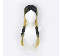 Cosplay Ran Haitani Parrucca Nero Giallo Lunghe Trecce Parrucca Halloween Cosplay Anime Costume con Parrucca