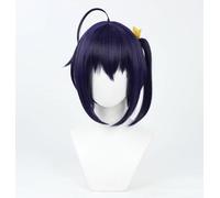 Cosplay Takanashi Rikka Parrucca Anime Love, Chunibyo & Other Delusions Party Dress Parrucca Corta Viola Nero Misto