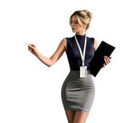 Cosplay Teacher Costumes for Women Office Uniform Sensual Neckline