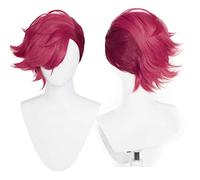 Cosplay Wig,Arcane Vi Cosplay Wig,Short Red Wig, with Free Wig Cap,Halloween Costume cosplay for Christmas Carnival Party One Size AS Show