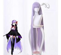 Cosplay Wig FGO/Fate Kirishima BB light blue purple horse style pony tail long straight hair