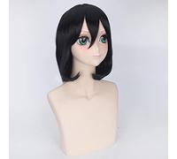 Cosplay Wig For Anime Attack on Titan Mikasa Ackerman Cosplay Black Short Bobo Party Halloween