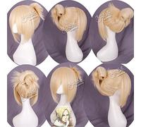 Cosplay Wig For Attack On Titan Annie Leonheart Light Blonde Synthetic Hair Shingeki No Kyojin